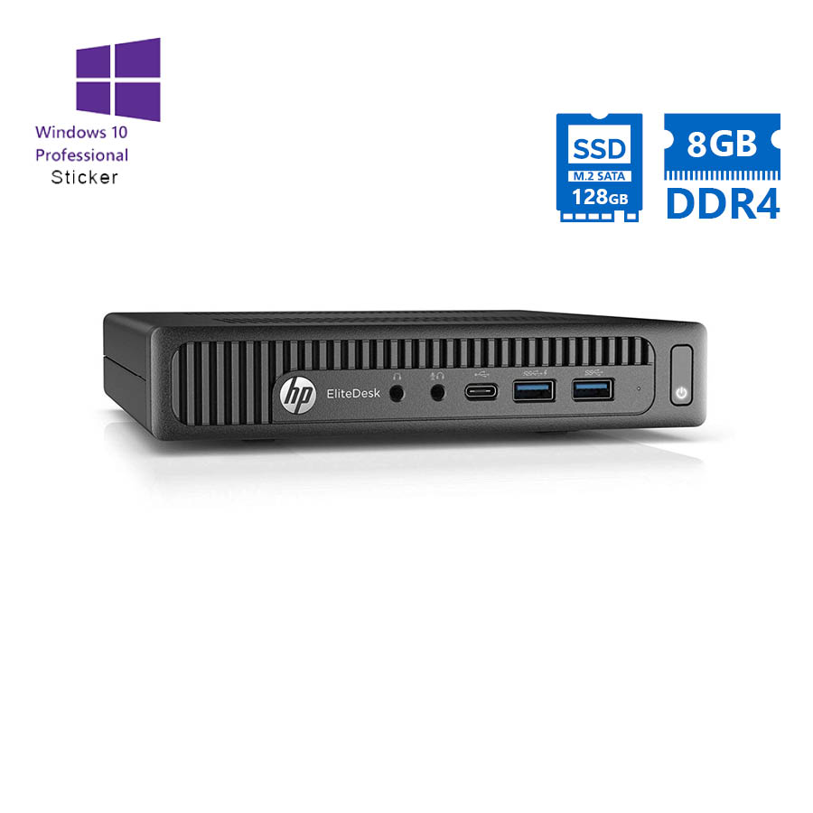HP 800G2 DM i5-6500T/8GB DDR4/128GB M.2 SSD/No ODD/10P Grade A Refurbished PC
