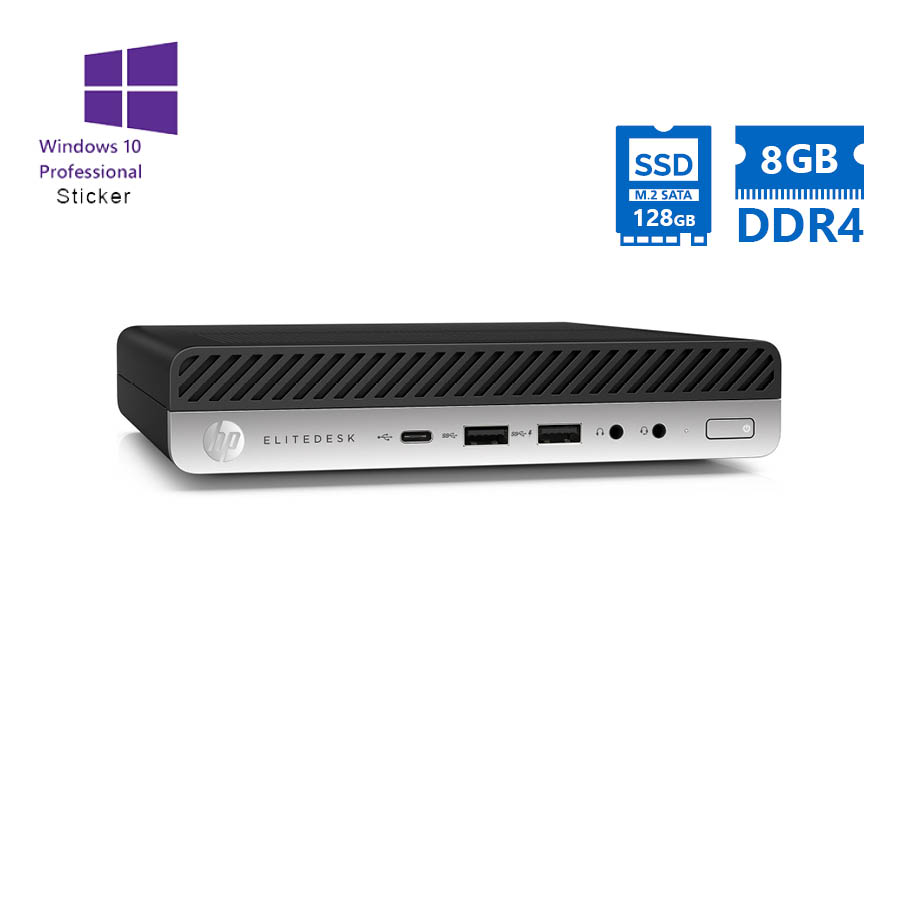 HP 800G3 DM i5-6500T/8GB DDR4/128GB M.2 SSD/No ODD/10P Grade A Refurbished PC