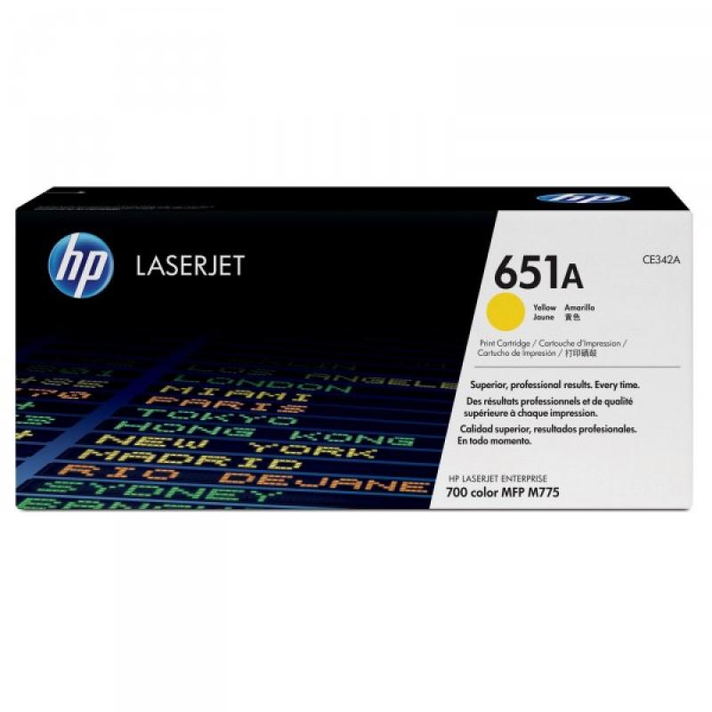 HP Tonerpatrone - 651A - CE342A - yellow CE342A