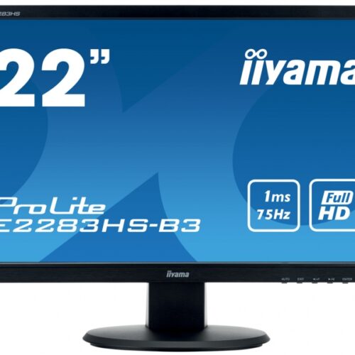 IIYAMA 54.7cm (22)  E2283HS-B3  169 HDMI+DP bl.LED Spk E2283HS-B3