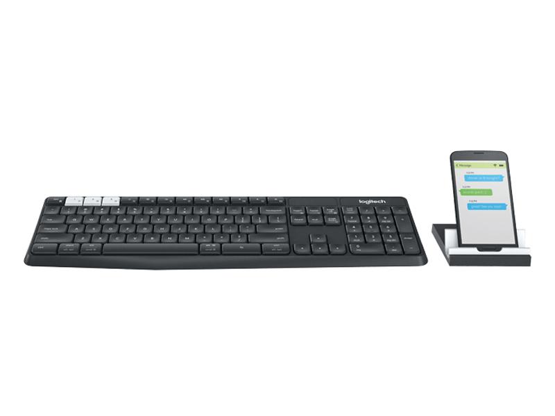 Keyboard Logitech Bluetooth Multi-Device Keyboard K375s Graphite - DE-Layout 920-008168