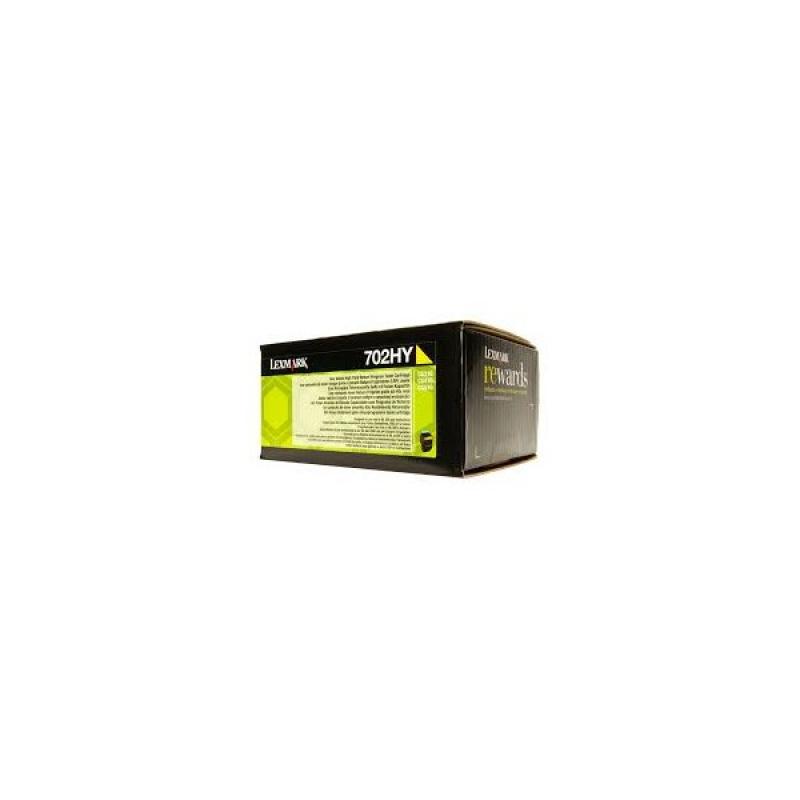 Lexmark Tonerpatrone - 702HY - 70C2HY0 - yellow 70C2HY0
