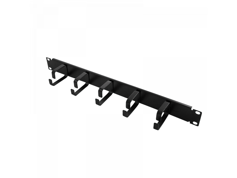 Logilink 19 Cable Management Bar 1U with 5 fixed metal brackets (OR101B)
