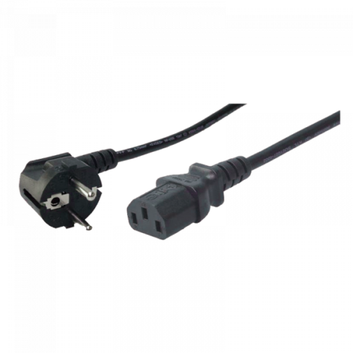 Logilink Power cord safety plug 90° to IEC C13 female 3m black CP095