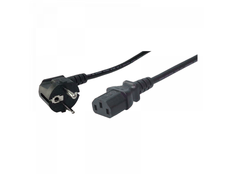 Logilink Power cord safety plug 90° to IEC C13 female 3m black CP095