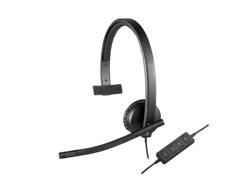 Logitech H570e Monaural Head-band Black headset 981-000571