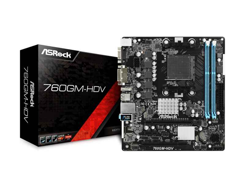 MB ASRock 760GM-HDV AM3+M-ATX D-Sub