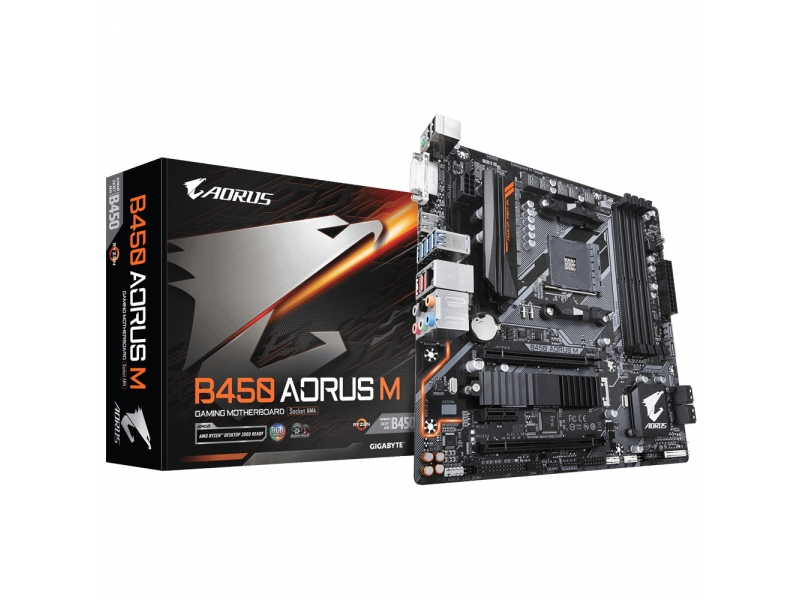MB Gigabyte B450 AORUS M  (B450,AM4,mATX,DDR4,VGA,AMD) B450 AORUS M
