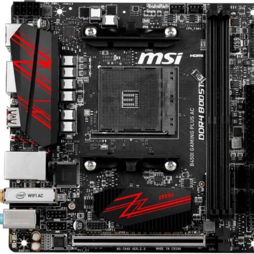 MSI B450I GAMING PLUS AC Socket AM4 AMD mini ITX 7A40-004R