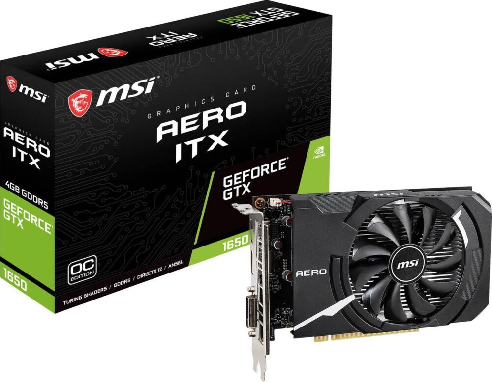 MSI GTX1650 AERO ITX 4G OC 4096MB,PCI-E,DVI,HDMI,DP V809-3061R