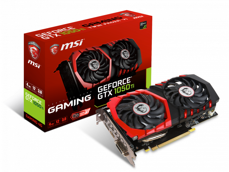 MSI GeForce GAMING 4G GeForce GTX 1050 Ti 4GB GDDR5 V335-012R