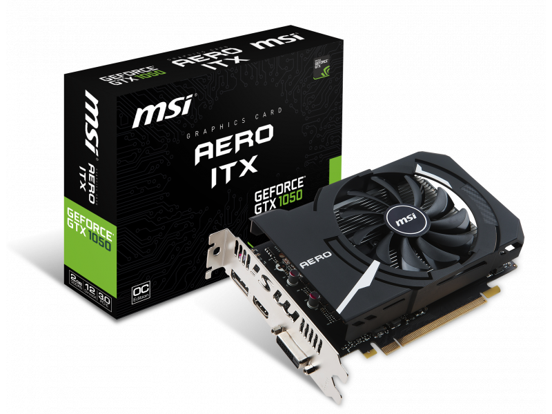 MSI GeForce GTX 1050 AERO ITX 2G OCV1 GeForce GTX 1050 2GB GDDR5 V809-2456R