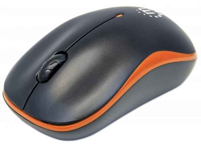 Manhattan 179409 mice RF Wireless Optical Ambidextrous Black,Orange