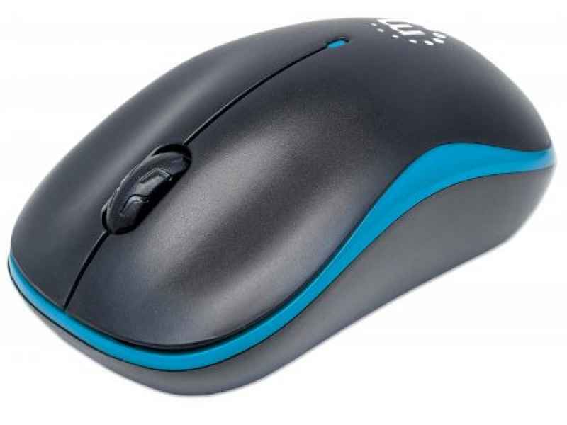 Manhattan 179416 mice RF Wireless Optical 1000 DPI Ambidextrous Black,Blue