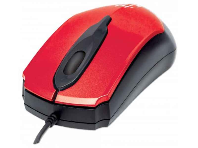 Manhattan Edge mice USB Optical 1000 DPI Ambidextrous Black,Red 179430