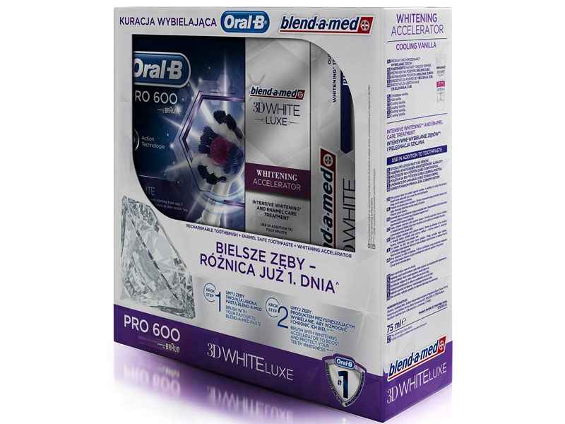 Oral-B Pro 600 3D WHITE Blue
