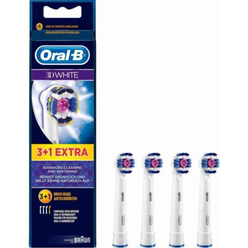 Oral-B Replacement Brush Head 3DWhite EB18-3+1 (4 Pcs)