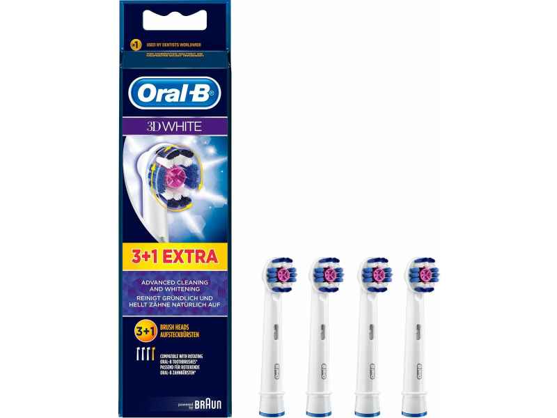 Oral-B Replacement Brush Head 3DWhite EB18-3+1 (4 Pcs)