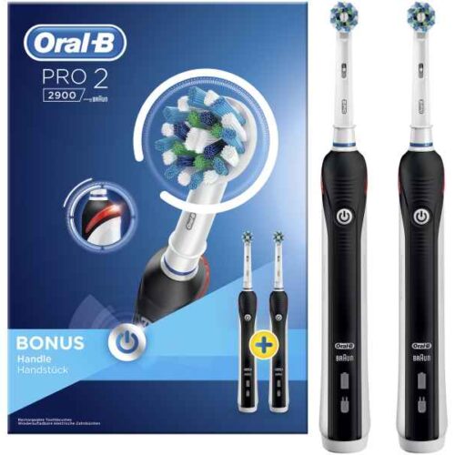 Oral-B Toothbrush PRO 2 2900 2x Handle Pack - Black