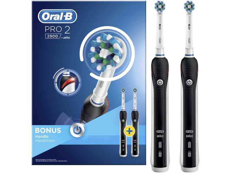 Oral-B Toothbrush PRO 2 2900 2x Handle Pack - Black