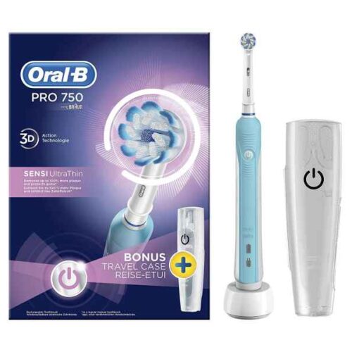 Oral-B Toothbrush PRO 750 SENSI UltraThin + Travel Case