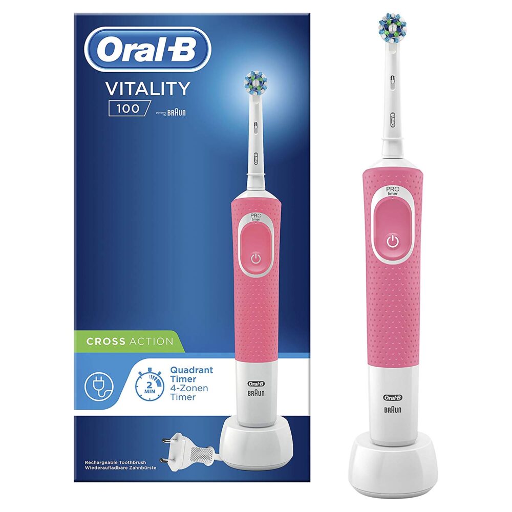 Oral-B Vitality 100 Cross Action pink Box