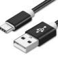 Reekin Charging Cable USB Type-C - 1,0 Meter (Black-Nylon)