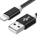Reekin Charging cable for Iphone (USB-Lightning) - 1,0 Meter (Black-Nylon)