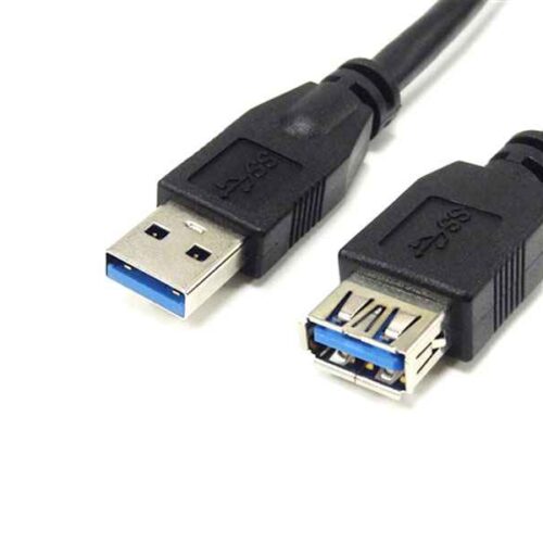 Reekin USB 3.0 Cable - Male-Female - 1,0 Meter (Black)