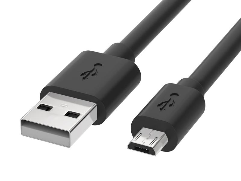 Reekin USB Cable - Micro USB - 1,0 Meter (Black)