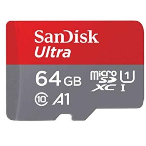 SanDisk MicroSD Card 64GB Ultra A1 Class 10 SDSQUAR-064G-GN6MA