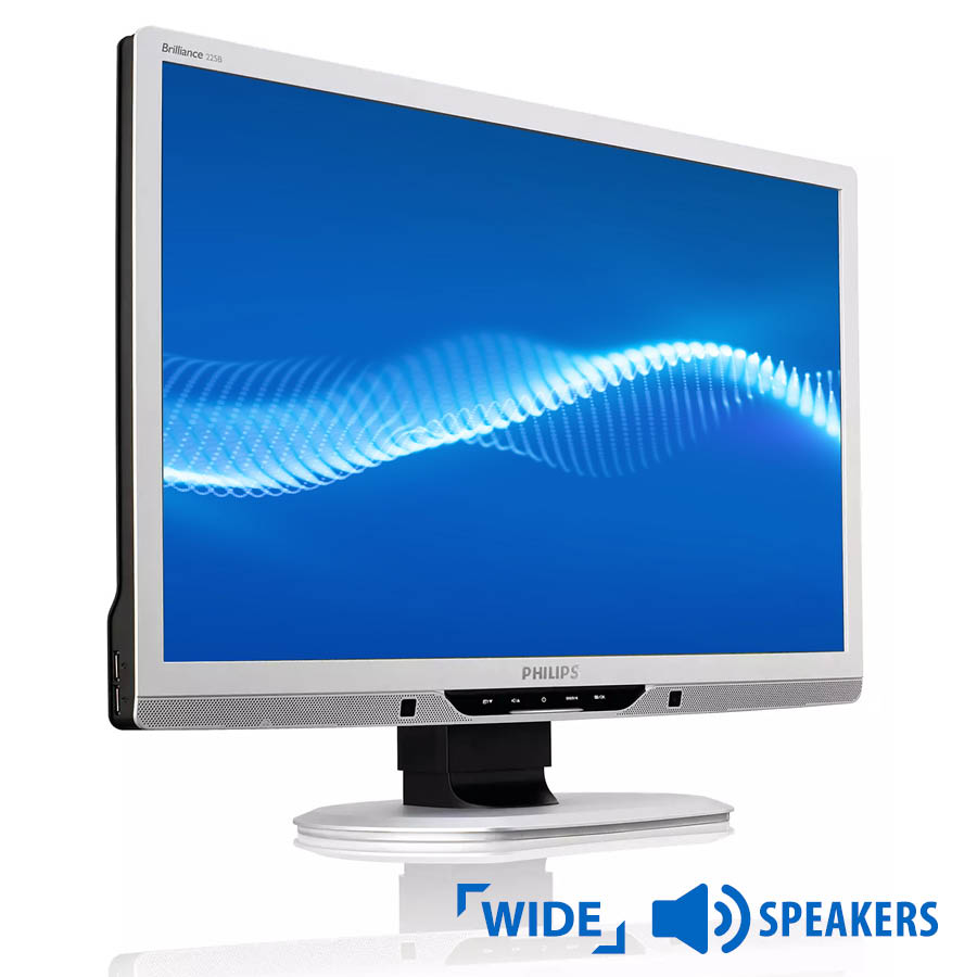 Used Monitor 225B TFT/Philips/22"/1680x1050/Wide/Silver/w/Speakers/Grade B/D-SUB & DVI-D & USB HUB