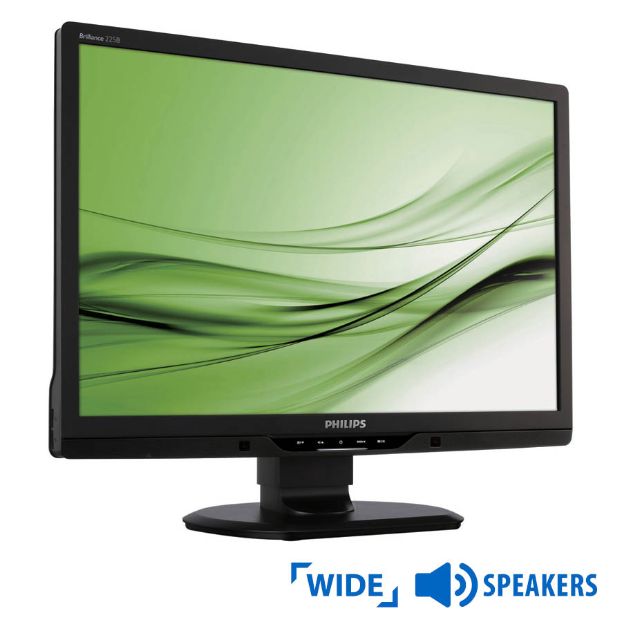 Used Monitor 225B TFT/Philips/22"/1680x1050/wide/Black/w/Speakers/D-SUB & DVI-D & USB HUB