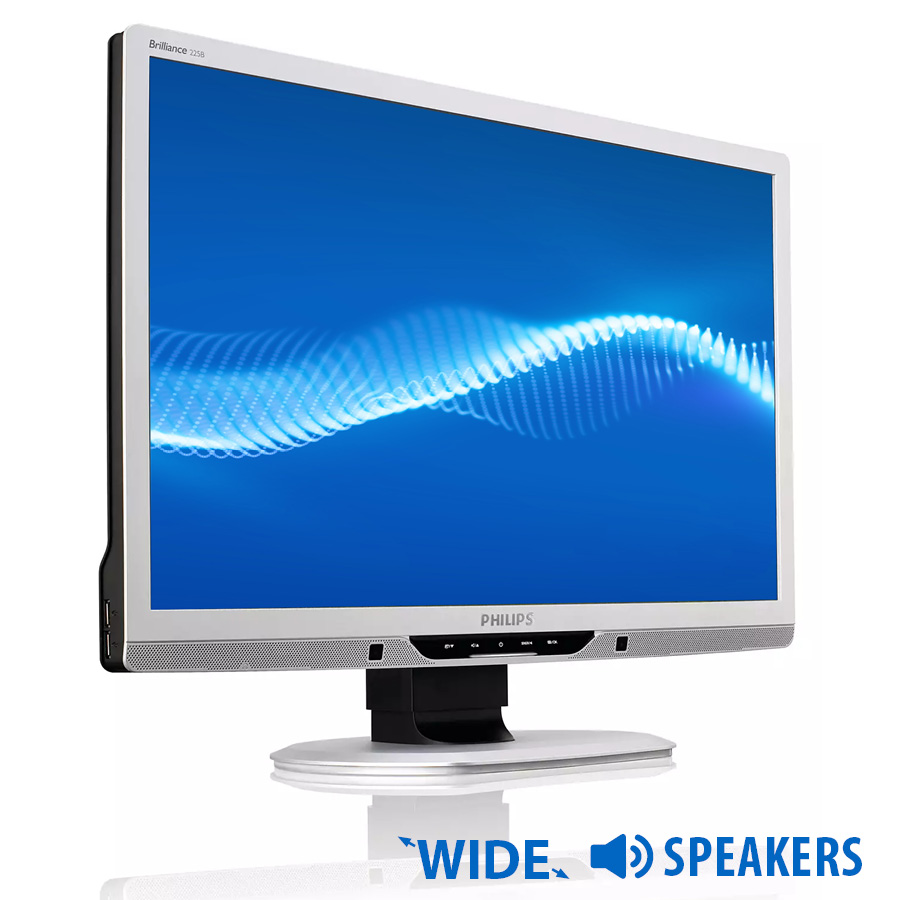 Used Monitor 225B2 TFT/Philips/22"/1680x1050/Wide/Silver/Black/w/Speakers/D-SUB&DVI-D&USB HUB