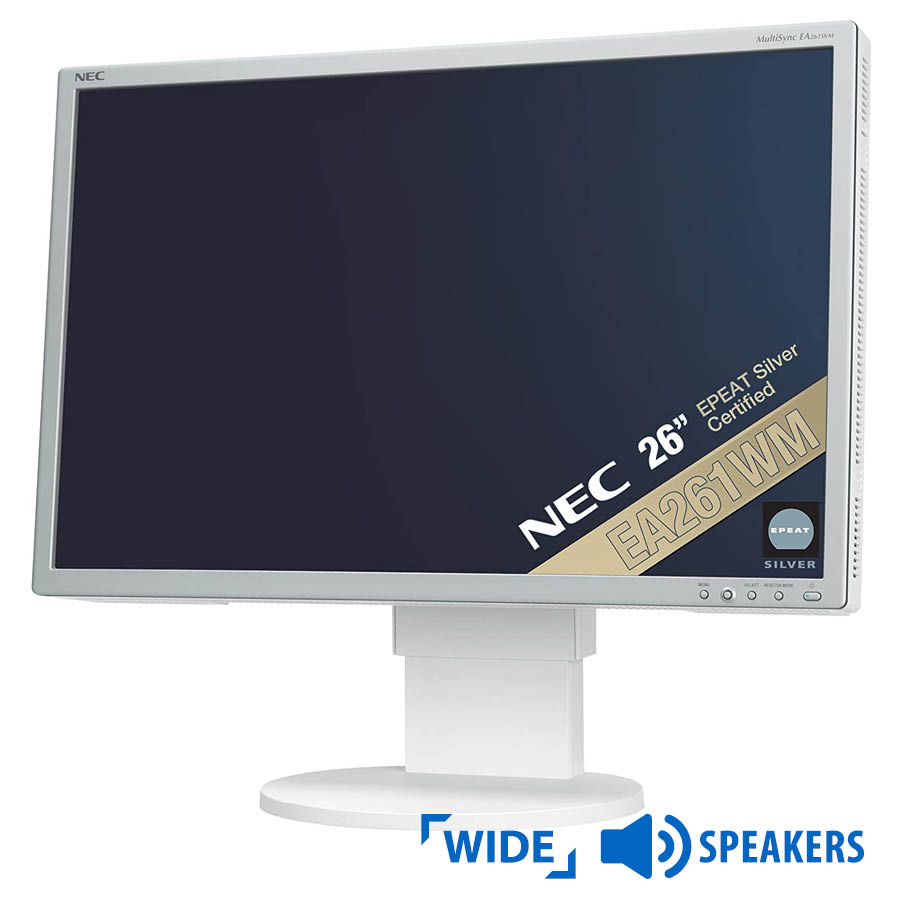 Used Monitor EA261WM TFT/NEC/26"/1920x1200/Wide/White/w/Speakers/D-SUB & DVI-D &USB HUB