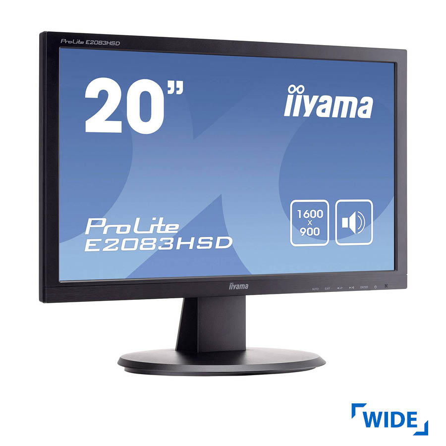 Used Monitor PL2083H TFT/Iiyama/20"/1600x900/Wide/Black/Grade B/VGA & DVI-D