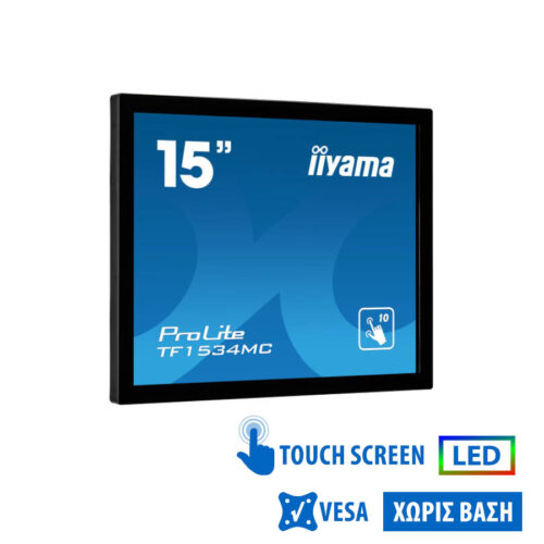 Used TouchMonitor ProliteTF1534 LED/iiyama/15"/1024x768/Black/No Stand/VGA & DVI-D & USB