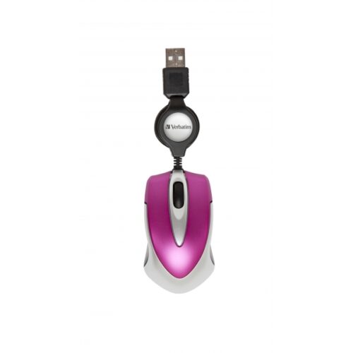 Verbatim USB Maus Go Mini Optical Travel hot pink retail 49021