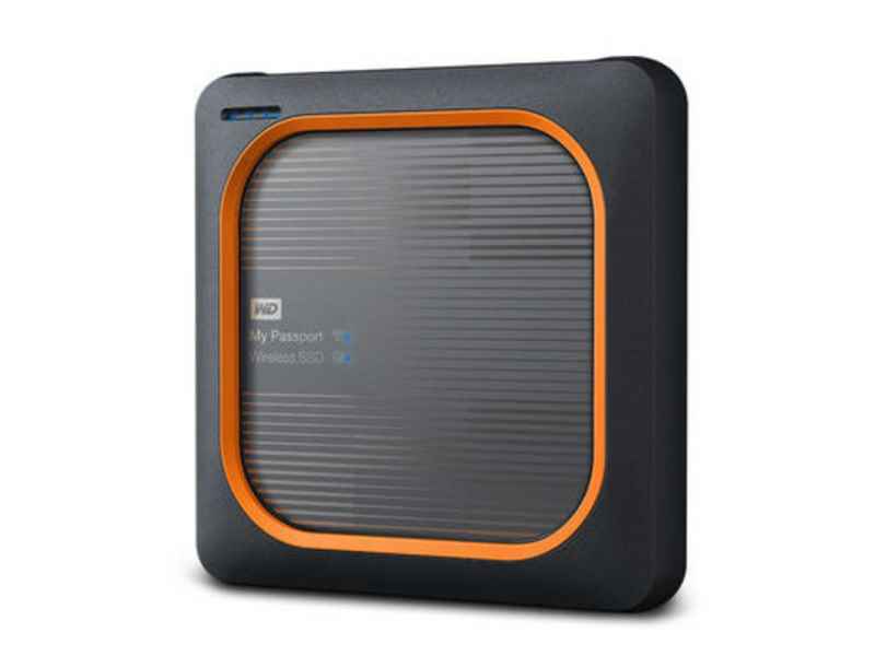 WD My Passport Wireless SSD 2TB Wi-Fi Black - Orange WDBAMJ0020BGY-EESN