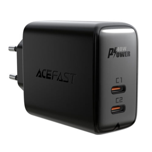 Dual USB-C Power Adapter with Fast Charge - PD 3.0 - 40W