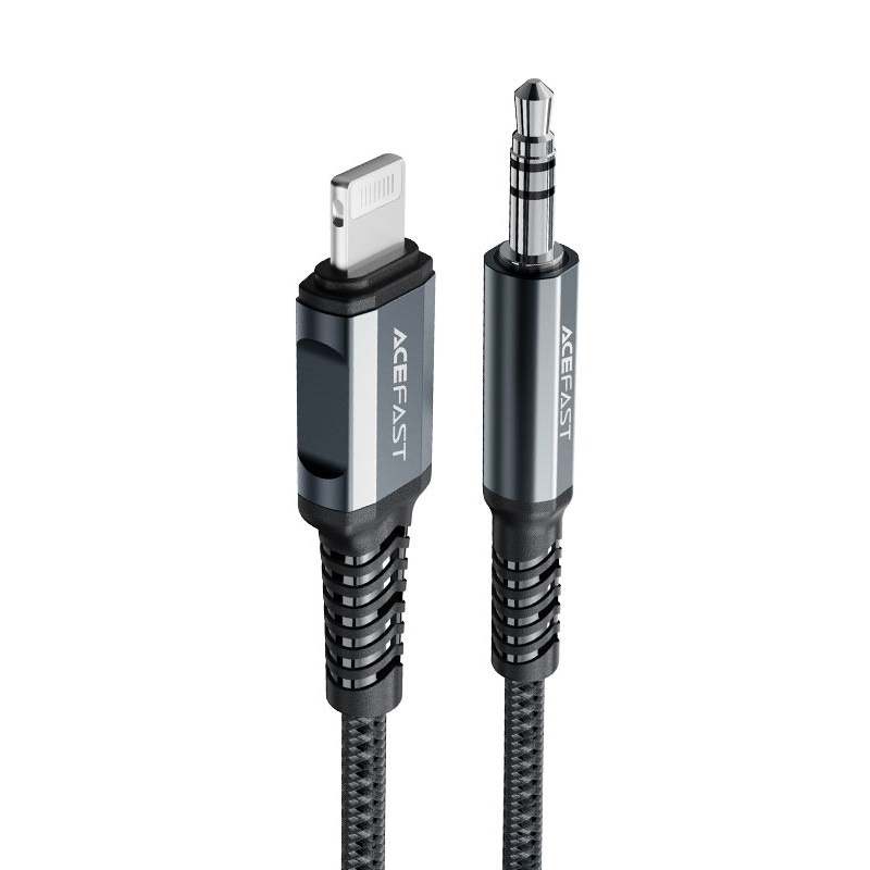Lightning (male) to 3.5mm jack (male) audio cable - MFI certified - 1.2m
