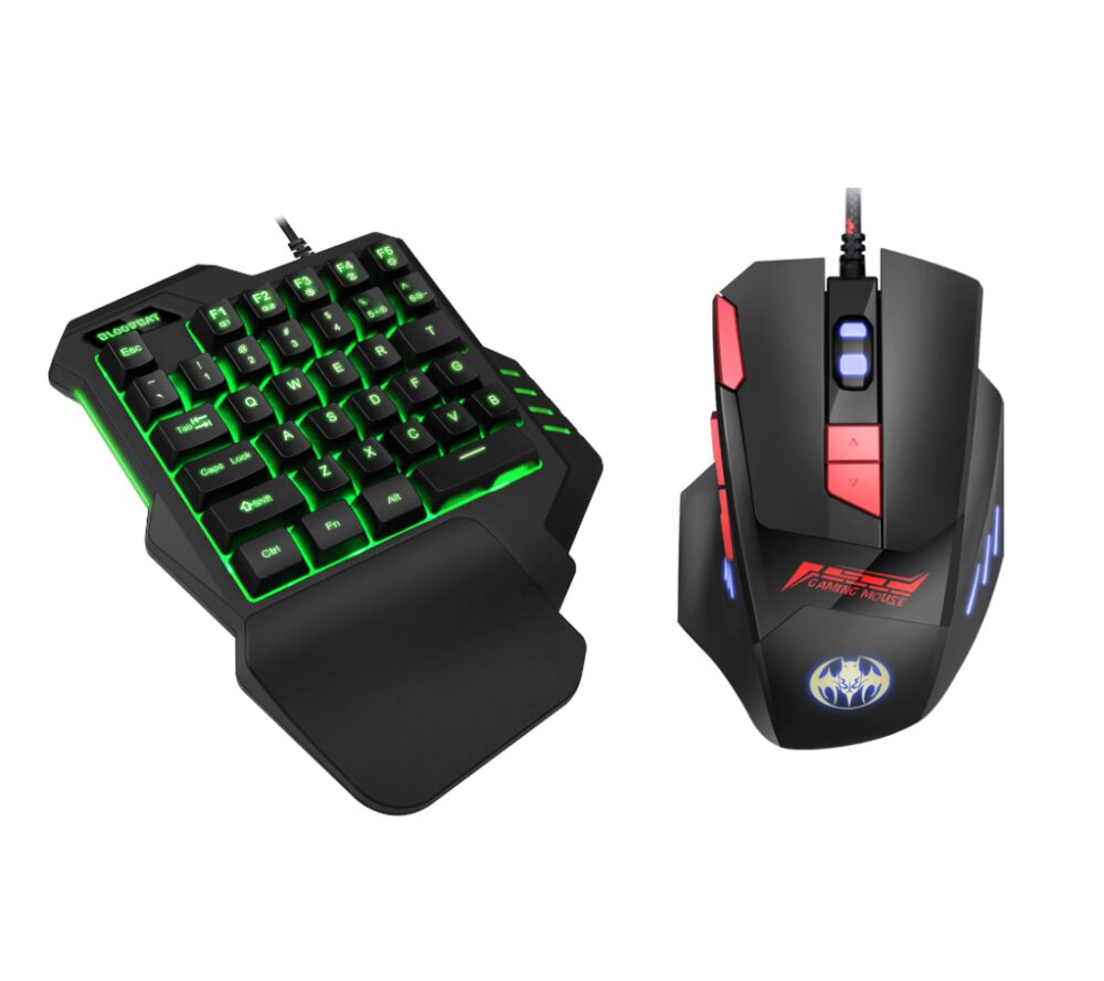 Set of RGB gaming mouse and RGB keyboard - 8 buttons - 35 keys