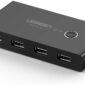 USB 2.0 sharing switch with 4 ports - black