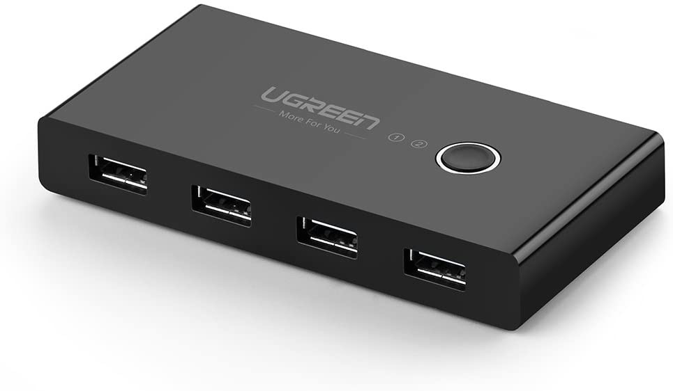 USB 2.0 sharing switch with 4 ports - black