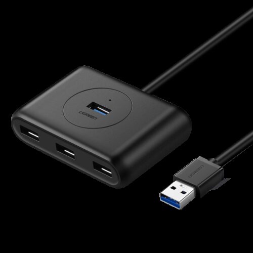 USB 3.0 hub with 4 USB-A ports - 5Gbps - black