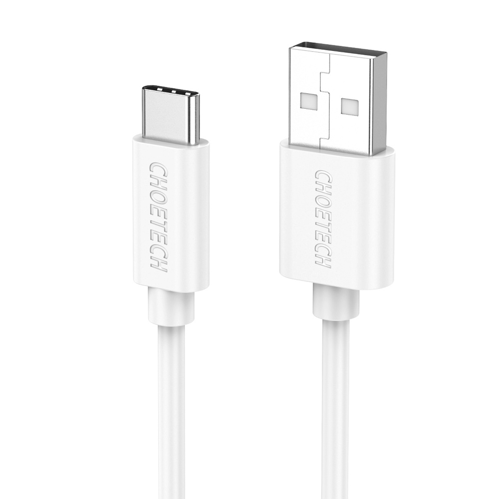 USB to USB-C charging and data cable - 3A - 1 meter - White