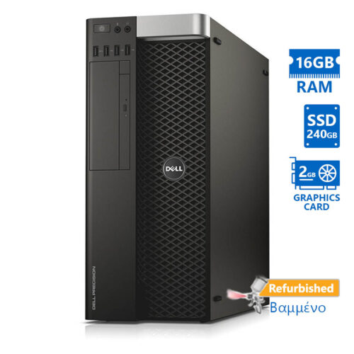 Dell Precision T5600 Tower Xeon E5-2643(4-Cores)/16GB DDR3/240GB SSD/DVD/Nvidia 2GB/7P Grade A+ Work