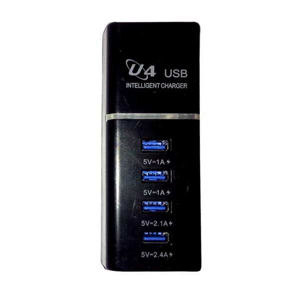 Family Charger 4 Port USB 5V 2.4A με 1.2m Cable (Διάφορα Χρώματα)