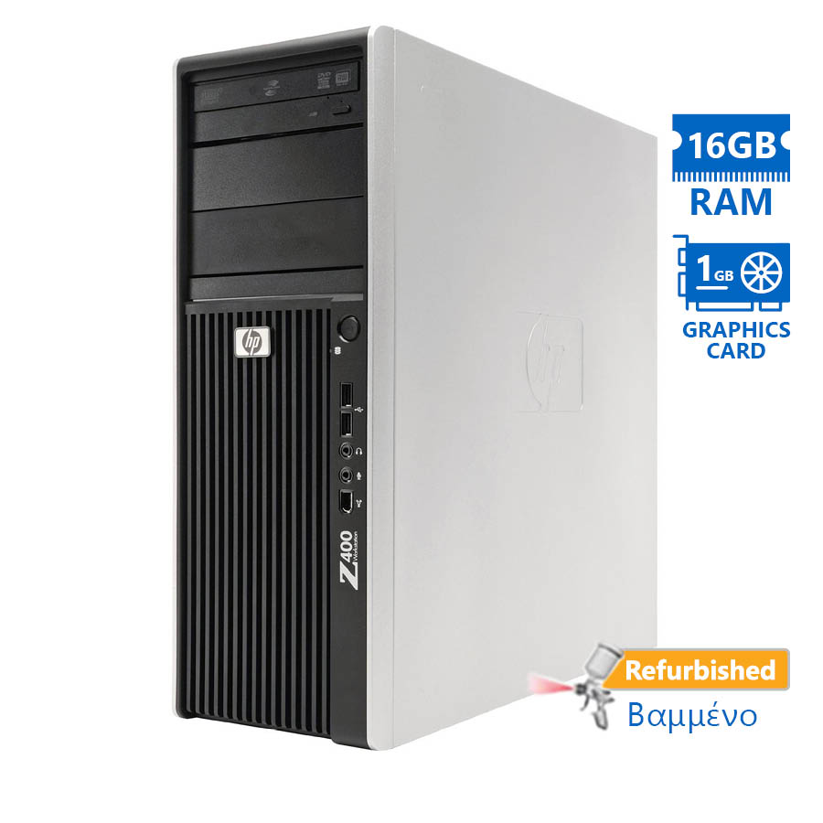 HP Z400 Tower Xeon W3565 (4-Cores)/16GB DDR3/1TB/Nvidia 1GB/DVD/7P Grade A+ Workstation Refurbished