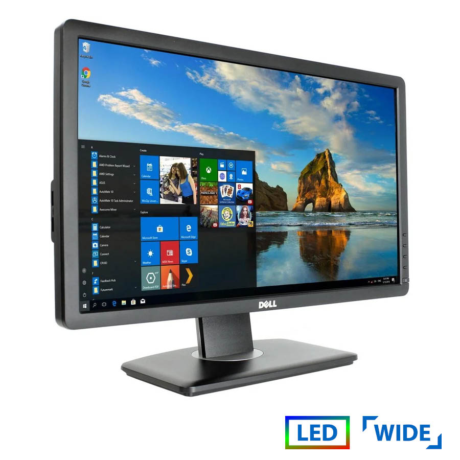 Used (A-) Monitor P2212Hx LED/Dell/22"/1920x1080/Wide/Black/Grade A-/D-SUB & DVI-D & USB Hub